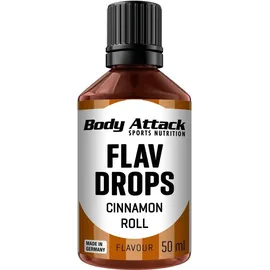 Body Attack - Flav Drops – 50ml Geschmacksrichtung Cinnamnon Roll