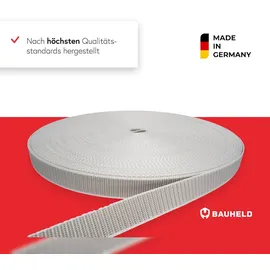 BAUHELD 50m Rollladengurt 23mm Grau