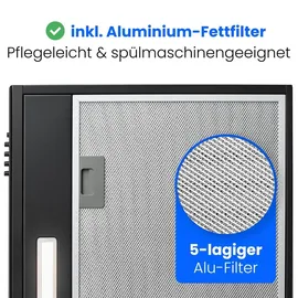 Bomann DU 7613 Unterbauhaube 60 cm Schwarz