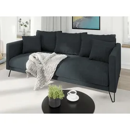 s-style möbel 3-2-1 Garnitur Chenille 3-Sitzer + 2-Sitzer + Sessel Grau