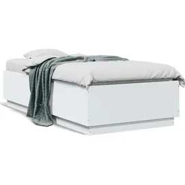 vidaXL Bettgestell 75 x 190 cm Weiß