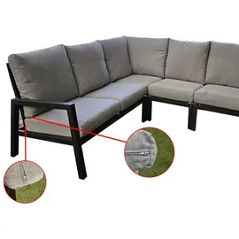 teico group Lounge-Set 7-tlg. Anthrazit/Grau