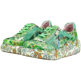 LAURA VITA Damen Plateau-Sneaker Grün 37