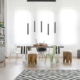 just light. LED-Pendelleuchte BRUNO fünfflammig, schwarz