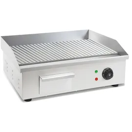 Vertes Grillplatte 3000W 55x35cm silberfarben