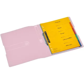 Herlitz Ringbuch 2-Ringe rosa-transparent