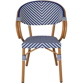 Mobili Rebecca Gartenstuhl 57 x 57 x 84 cm blau 2 St.