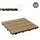 ECD Germany WPC Terrassenfliesen 30x30 cm/22 Stück=2m2, Teak geriffelt, Holzoptik, Bodenbelag mit Klicksystem und Drainage, Terrassendielen Balkonfliesen,