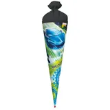 ROTH Schultüte Racing 70 cm groß - rund Rot(h)-Spitze Filzverschluss - Zuckertüte Rennsport
