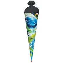ROTH Schultüte Racing 70 cm groß - rund Rot(h)-Spitze Filzverschluss - Zuckertüte Rennsport