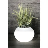 Moderner runder beleuchteter Blumenkübel 35x24 cm Pflanzgefäß PL405S Blumentopf LED RGB mit Akku und Netzteil Indoor Outdoor