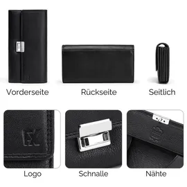 Fomax Kellner Geldbörse Unisex Portemonnaie schwarz