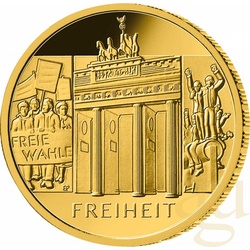 1/2 Unze Goldmünze - Säulen der Demokratie - 100 Euro Freiheit 2022 (F)