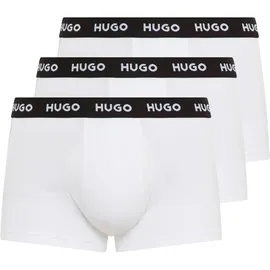 Hugo Boxershorts unifarben weiß L 3er Pack