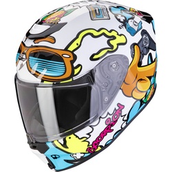 Scorpion Exo-JNR Air Fun Kinder Helm, wit-blauw-geel, L Voorkinderen