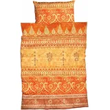 Traumschlaf Indi Mako-Satin orange 200 x 220 cm + 2 x 80 x 80 cm