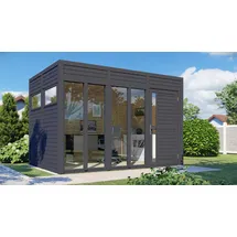 BERTILO Gartenbüro Cubus 3 Office 337 x 234 cm Anthrazit