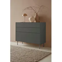LeGer Home by Lena Gercke Sideboard »Essentials«, Breite: 112cm, MDF lackiert, Push-to-open-Funktion, grau