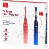oclean Find Duo Set elektrische Zahnbürsten pink/blau + 2. Handstück