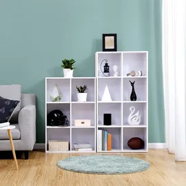 VASAGLE Bücherregal 65,5 x 30 x 129,5 cm Weiß