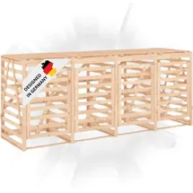 deluke Mülltonnenbox BOUMI 318 x 91,5 x 128,5 cm natur