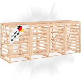 deluke Mülltonnenbox BOUMI 318 x 91,5 x 128,5 cm natur