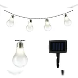 Lumineo LED Solar Lichterkette Glühbirnen Kunststoff 4,5 m Warmweiß