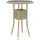 vidaXL Gartentisch Ø60 x 75 cm Hartglas und Poly Rattan Beige