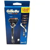 Gillette ProGlide Nassrasierer Herren, Rasierer + 4 Rasierklingen mit 5-fach Klinge, Geschenk für Männer
