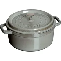 Staub Cocotte aus Gusseisen, rund, 5,5 l, Graphitgrau