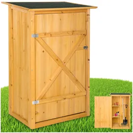 Tectake Gartenschrank 0,75 x 0,56 x 1,18 m Braun