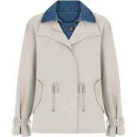 Freshlions Trenchcoat FRESHLIONS "Zelda", Damen, Gr. S, beige, 100% Baumwolle, unifarben, normal, Mäntel, mit stilvollem Reverskragen