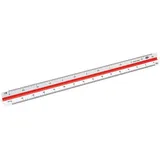 Wedo 52 55002 Lineal 300 mm Kunststoff, Rot, weiß