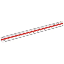 Wedo 52 55002 Lineal 300 mm Kunststoff, Rot, weiß