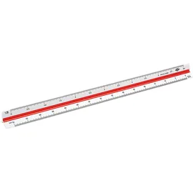Wedo 52 55002 Lineal 300 mm Kunststoff, Rot, weiß