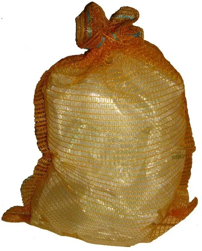 10 Stück Raschelsäcke Kartoffelsäcke 430 x 600 mm goldgelb 12,5 kg mit Zugband