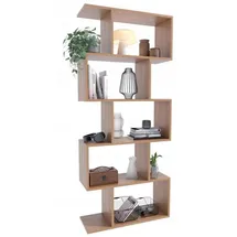 matkam Bücheregal Holzwerkstoff 76,4x176x28 cm Erle
