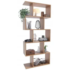matkam Bücheregal Holzwerkstoff 76,4x176x28 cm Erle