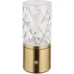 Tischleuchte Nachttischlampe Beistelllampe Messing Lampe LED Touch-Dimmer AKKU