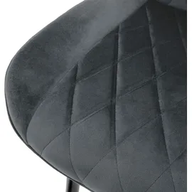 ML-Design Esszimmerstuhl Anthrazit Samt 4er Set