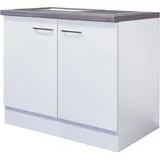 Flex-Well Exclusiv Spülenunterschrank Joelina 100 cm Weiß