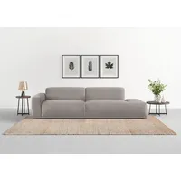 Big-Sofa TRENDMANUFAKTUR "Braga, mit hochwertigem Kaltschaum, Megasofa, in Cord erhältlich" Sofas Gr. B/H/T: 277cm x 72cm x 107cm, Struktur fein JOIZ, Recamiere rechts, grau (taupe) modernes Big-Sofa, Couch mit hohem Sitzkomfort, 27772107 cm (BHT)