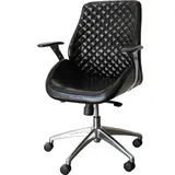 Lüllmann Bürodrehstuhl Designer Drehstuhl Chefsessel Pantera Racer schwarz