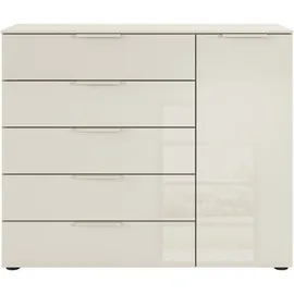 Rauch Kombikommode Flipp 120 x 100 x 42 cm Beige / Glas Beige