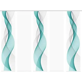 HOME WOHNIDEEN Schiebevorhang ¦ türkis/petrol ¦ Maße (cm): B: 60