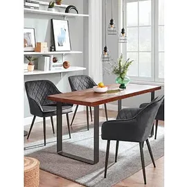 Songmics Sessel dunkelgrau schwarz Stoff, 1 St.