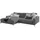 KAWOLA Ecksofa Cara Cord Recamiere links grau