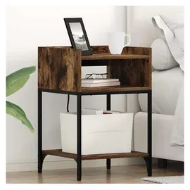 vidaXL Nachtschrank mit Regal Räuchereiche 40 x 40 x 61 cm Braun