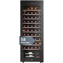 Haier Weinkühlschrank 150l Sicherheitsschloss hOn App Türalarm & Schwarz