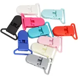 Schnuller-Hosenträger-Clip, Farbe 8×7×3, 10 Stück, Straps-Clips, Nylon-Material, Bunt, Fest Verriegelnder Entenschnabel-Tragegurt-Clip mit Schnalle